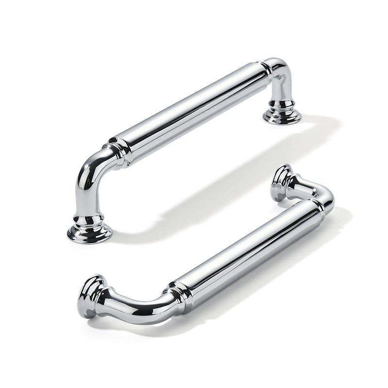 khtumeware 2Pack Polished Chrome HeavyDuty Solid Cabinet Pulls 5 Inch 128mm Hole Center Drawer Pulls Cabinet Hardware Suitable for Kitchen Cabinets Bathrooms and Dressers - Image 2