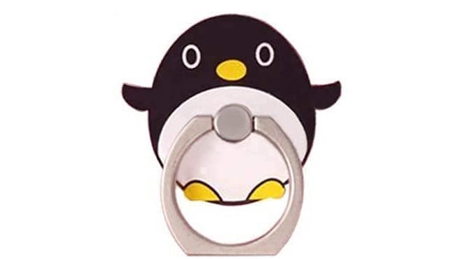 KolorFish Universal Mobile Phone Finger Ring Grip Holder Stand, 360 Degree Rotation for All Mobile Phone and Tablet (Penguin) - Image 1
