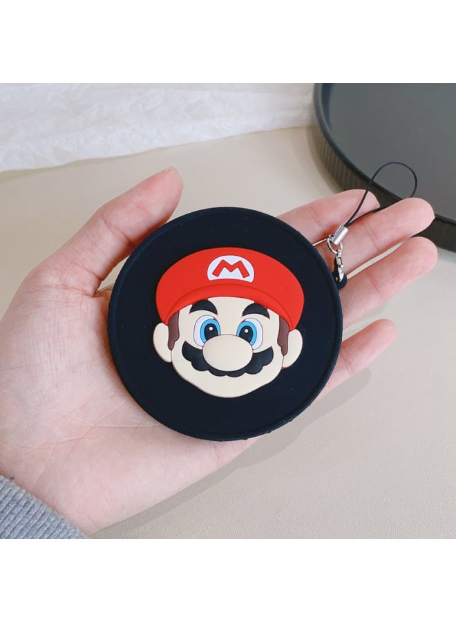For Fuji Bealite Instax Mini 90 Special Bealite Silicone Lens Cover Cartoon Belt Anti-lost Rope-Color:Black Cover-Red Hat M Leo - Image 1