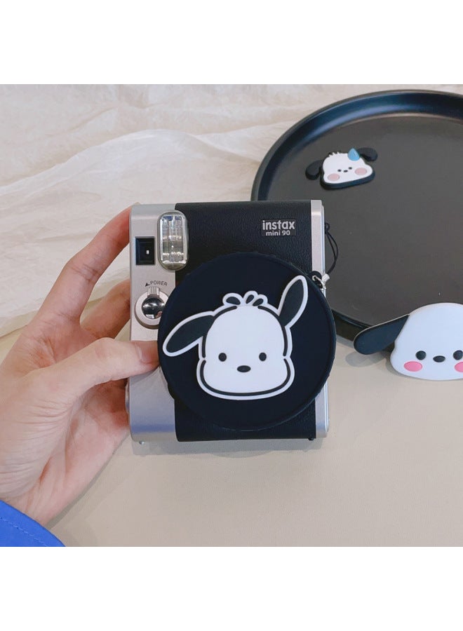 For Fuji Bealite Instax Mini 90 Special Bealite Silicone Lens Cover Cartoon Belt Anti-lost Rope-Color:Black Cover-Red Hat M Leo - Image 4
