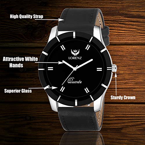 LORENZ Gift Set Combo Of Men's Watch, Wallet & Sunglasses|Cm-109Sn-Wl-Blk, Black - Image 3