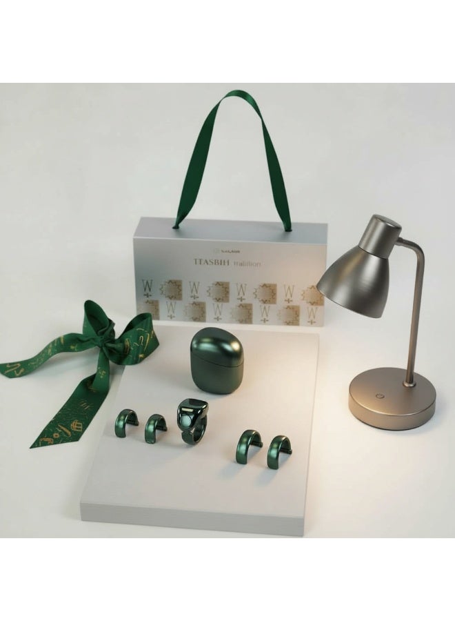 WESLAMIC Tasbih Zikr Smart Praise  Ring with Charging Case – Bluetooth Digital Counter Ring with APP Control, 5 Adjustable Sizes (16-24mm), Waterproof OLED Prayer Reminder for Muslims - Image 2