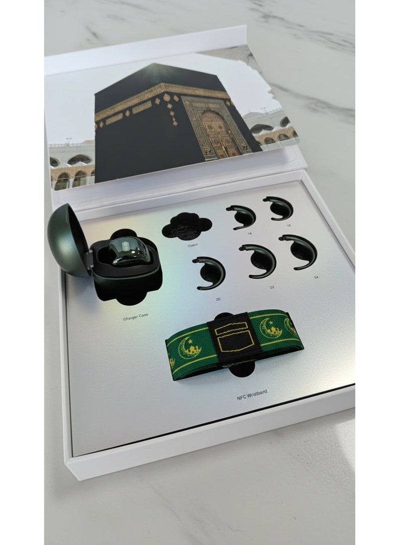 WESLAMIC Tasbih Zikr Smart Praise  Ring with Charging Case – Bluetooth Digital Counter Ring with APP Control, 5 Adjustable Sizes (16-24mm), Waterproof OLED Prayer Reminder for Muslims - Image 2