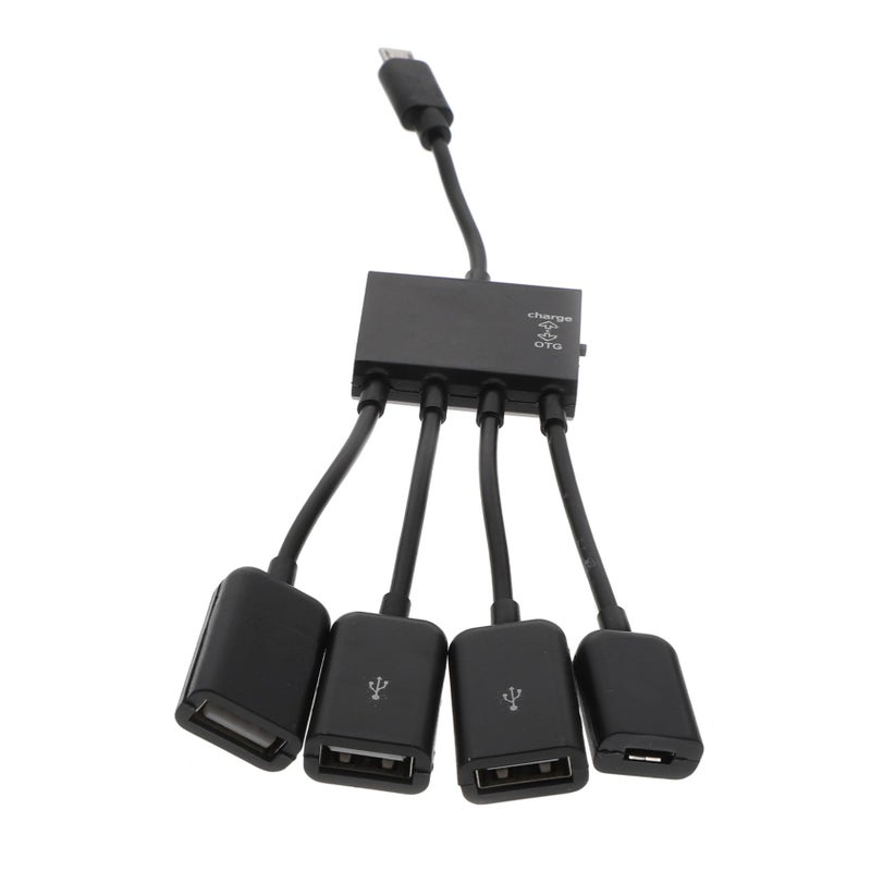 محول شحن وموزع بيانات ميكرو USB مع حامل ووظيفة OTG للهواتف المحمولة - Image 2