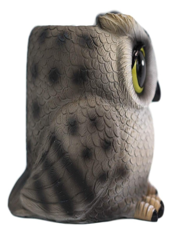 Ebros Gift Ebros Tools Of Wisdom Whimsical Great Horned Owl Owlet Baby Stationery Make Up Brush Holder Statue Fantasy Nocturnal Chibi Owls Themed Organizer Office Desktop Pen Pencil Figurine - Image 4