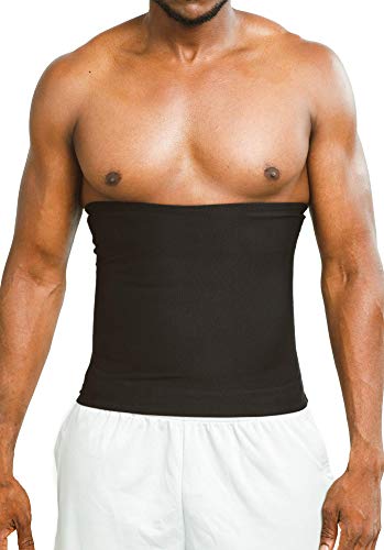 Sweat Shaper Premium Waist Trimmer for Men, Waist Trainer Sauna Belt, Neoprene-Free Waist Cincher, Sauna Slimming Belt (Black, Large) - Image 3
