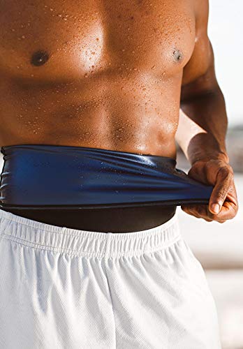 Sweat Shaper Premium Waist Trimmer for Men, Waist Trainer Sauna Belt, Neoprene-Free Waist Cincher, Sauna Slimming Belt (Black, Large) - Image 5