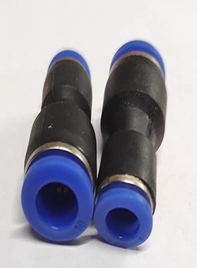 DLIEN 10X 8 MM Pneumatic joint Type Equal Air Line Straight Push Connector Push in Quick Fittings Pneumatic Quick Connector Air Fittings Size 10X 8 MM joint (Pack of 2) - Image 2