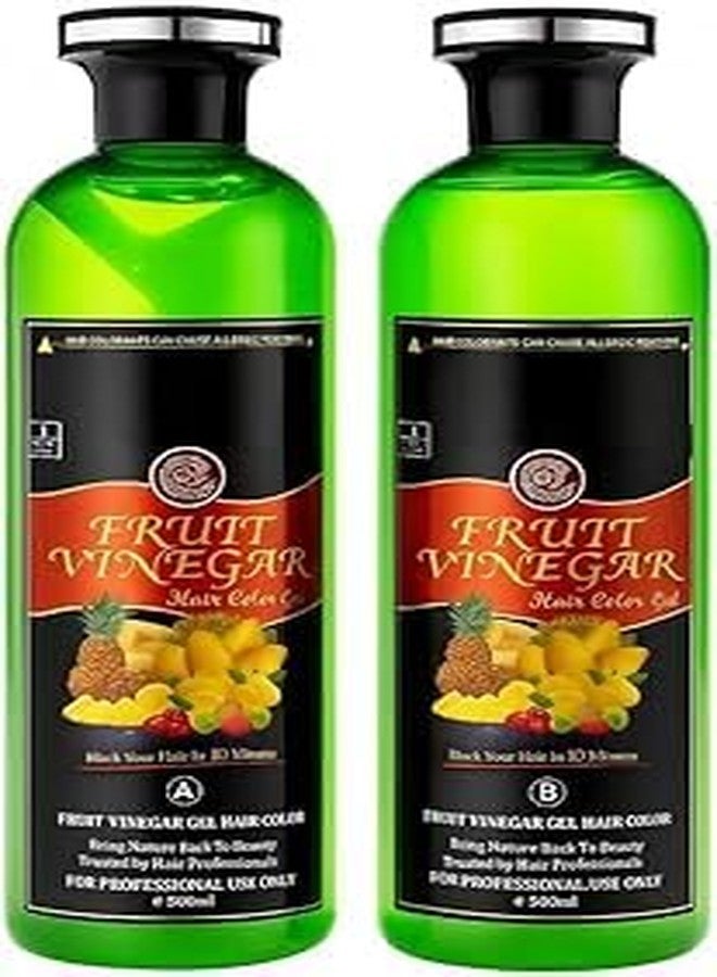Fruit Vinegar Gel Hair Color, Black | Natural Hair Dye for Men & Women | No Ammonia & No Harsh PPD, Long-Lasting Colour, Gentle on Scalp | Grey Coverage | 200 ml