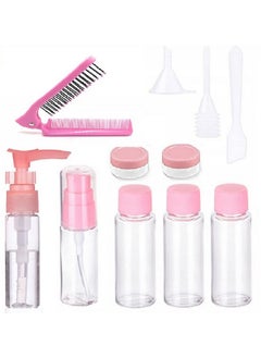 JERN Travel Toiletries Bottles/Containers Kit (Leakproof BPA Free) Travel Essentials Accessories - 12 Pieces/Clear Case (Pink) - pzsku/Z22CA125B115F91408B46Z/45/_/1738306419/4dd94792-8d6f-4094-97b7-89e6e46f626c