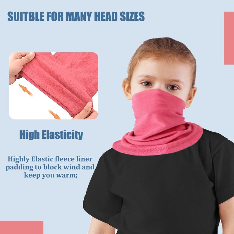 Children's warm collar windproof winter mask scarf scarf color  2PC - Image 3