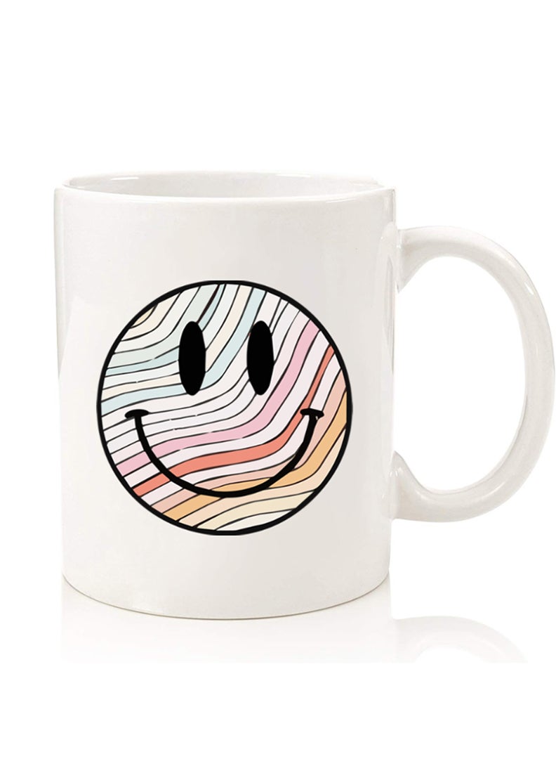 Theodor Premium Quality Two Sided Printed Coffee Mug Tea Cup For Home Office, Kids Men Women Smiley - Image 1