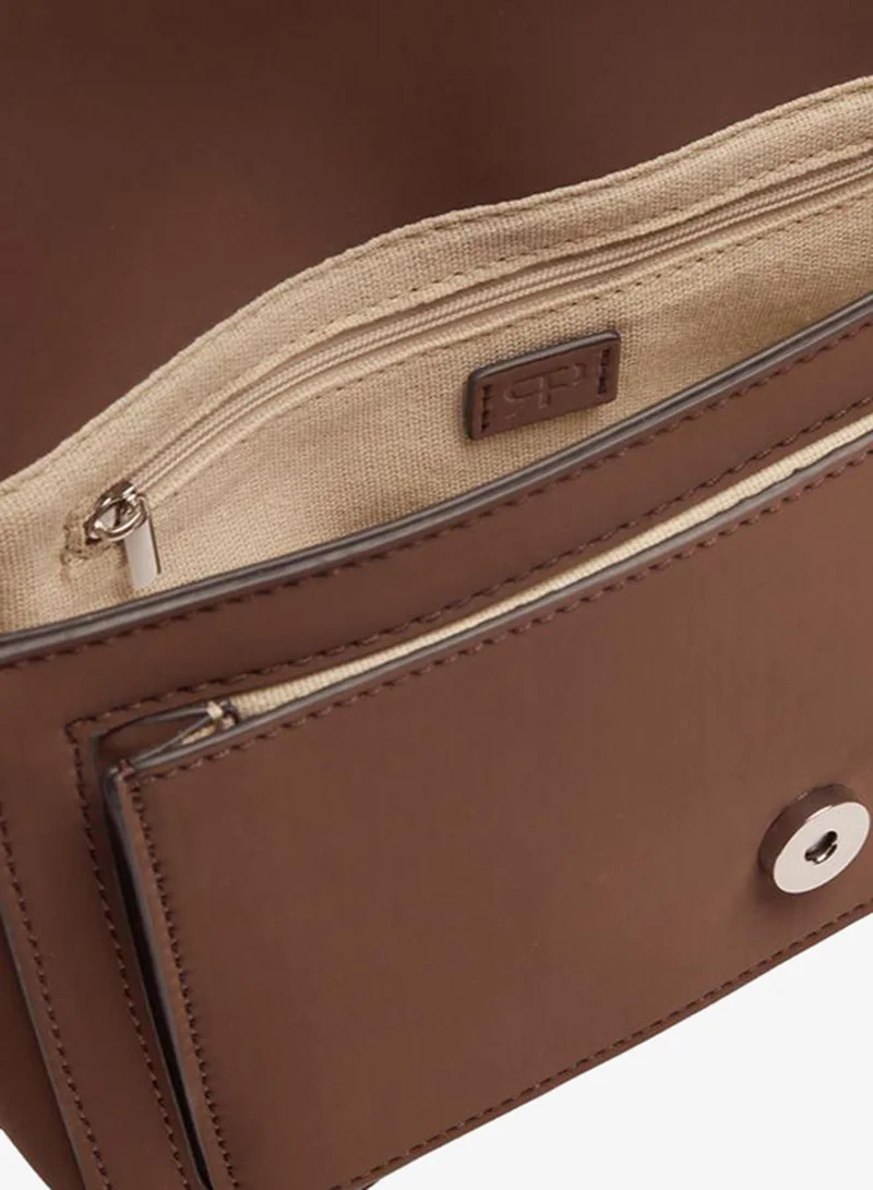 Parfois Brown Handbag With Crossbody Strap With Soft Texture for Women | Best Price UAE