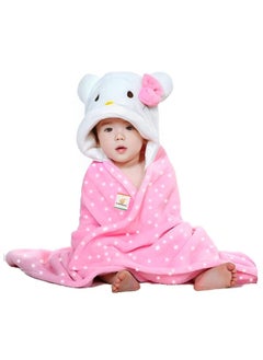 Brandonn New Born Baby Wrapper, Blanket, Soft Towel For Baby Boys And Baby Girls, Fleece, Pink  - Image 1