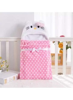 Brandonn New Born Baby Wrapper, Blanket, Soft Towel For Baby Boys And Baby Girls, Fleece, Pink  - Image 2