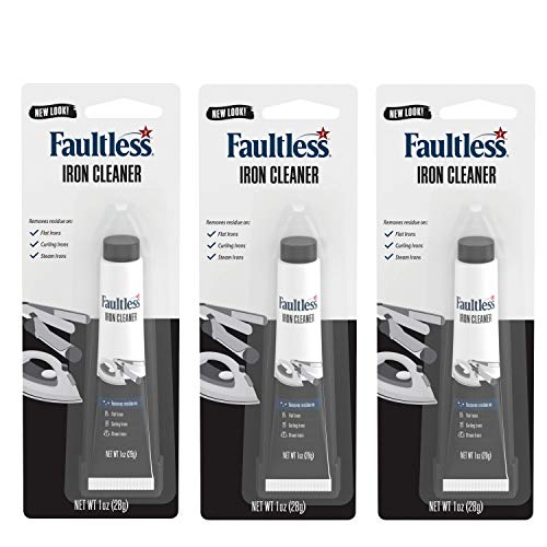 Faultless Hot Iron Cleaner, Non-Toxic Steam Iron Cleaner, Removes Melted Fabrics, Glue, Hard Water, Lime Deposits & Starch (1 oz) (3 Pack) - Image 5