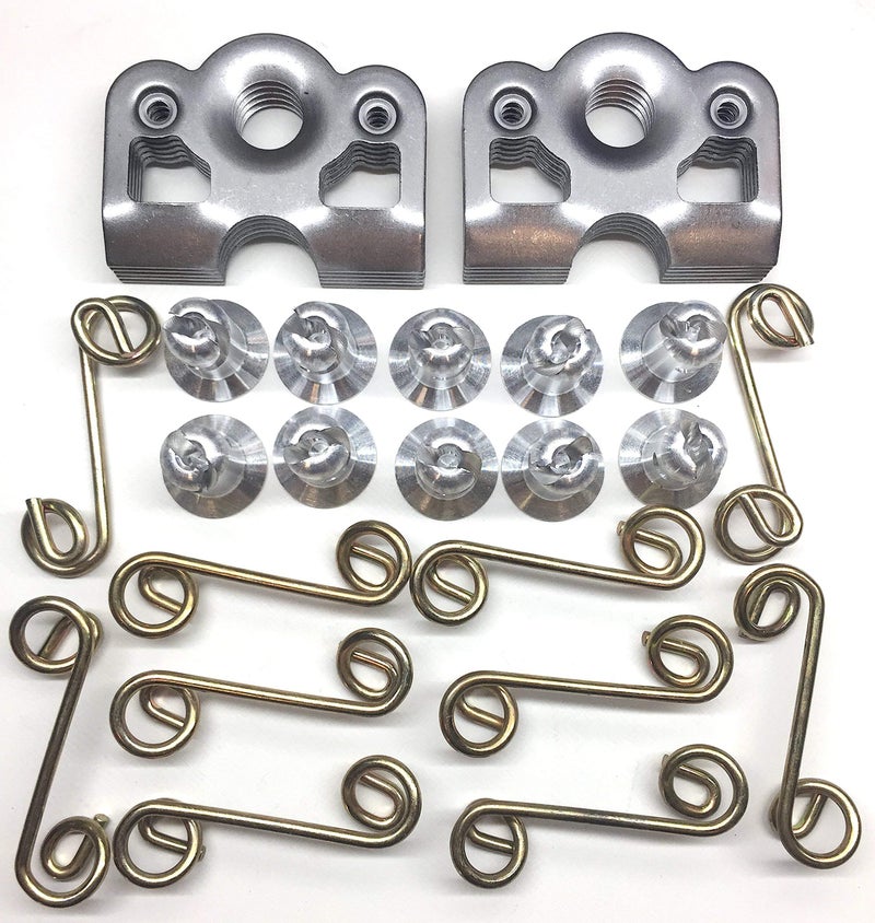UTVDistribution 1/4 Turn Quick Release Aluminum Dzus Button with Springs and Tab Plates 10 Pack-Free Rivets ! - Image 5