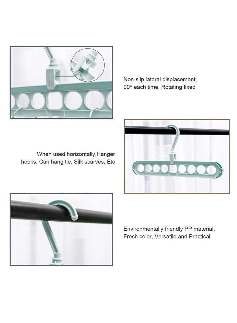 Hanger Hub 5 Pcs Multi-Functional Rotating Clothes Hanger Set | Space Saver Wardrobe Organizer, 360° Swivel Hooks, Heavy Duty Foldable Closet Hangers - Image 4