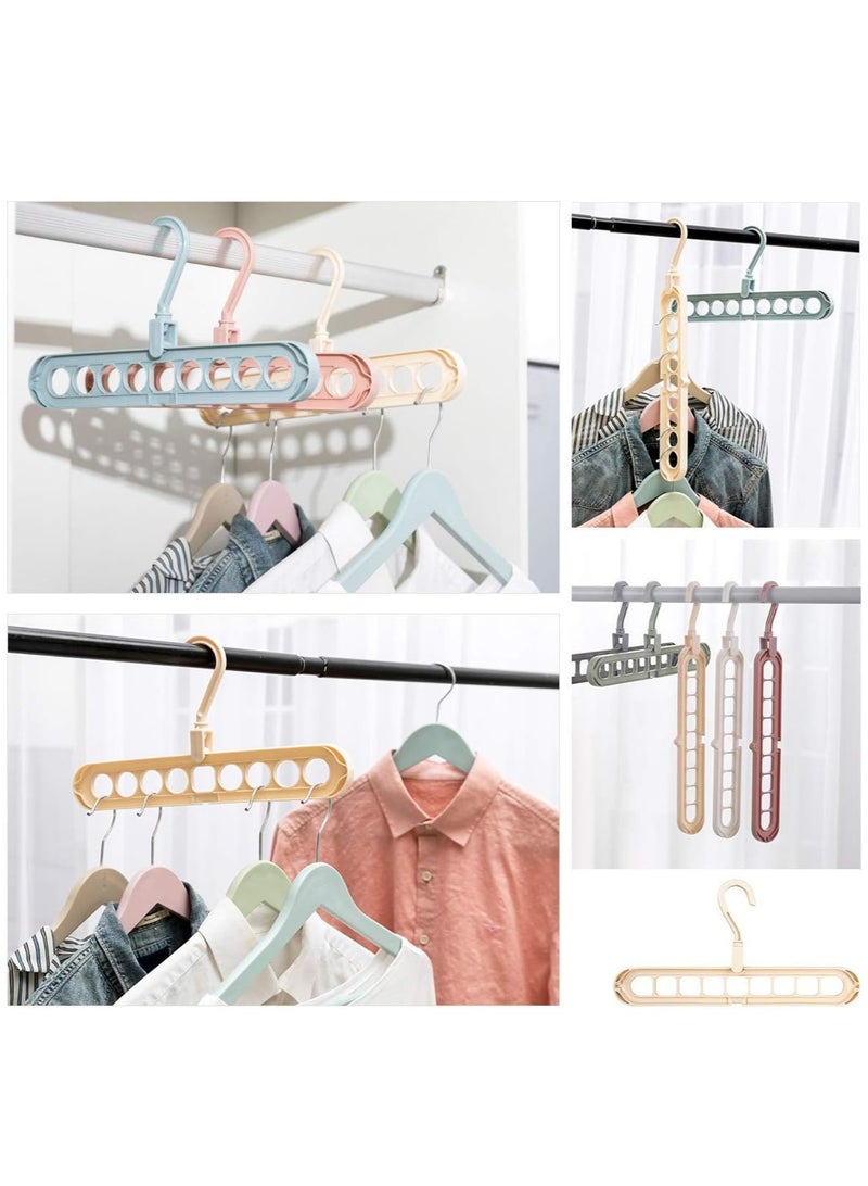 Hanger Hub 5 Pcs Multi-Functional Rotating Clothes Hanger Set | Space Saver Wardrobe Organizer, 360° Swivel Hooks, Heavy Duty Foldable Closet Hangers - Image 5