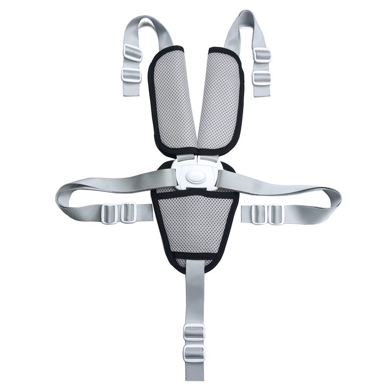 ZARPMA High Chair Security Straps, Replacement 5 Point Children Safety Harness with Shoulder Guarding Pads Convertible Straps for High Chair Pram Buggy Kid Pushchair - Image 1