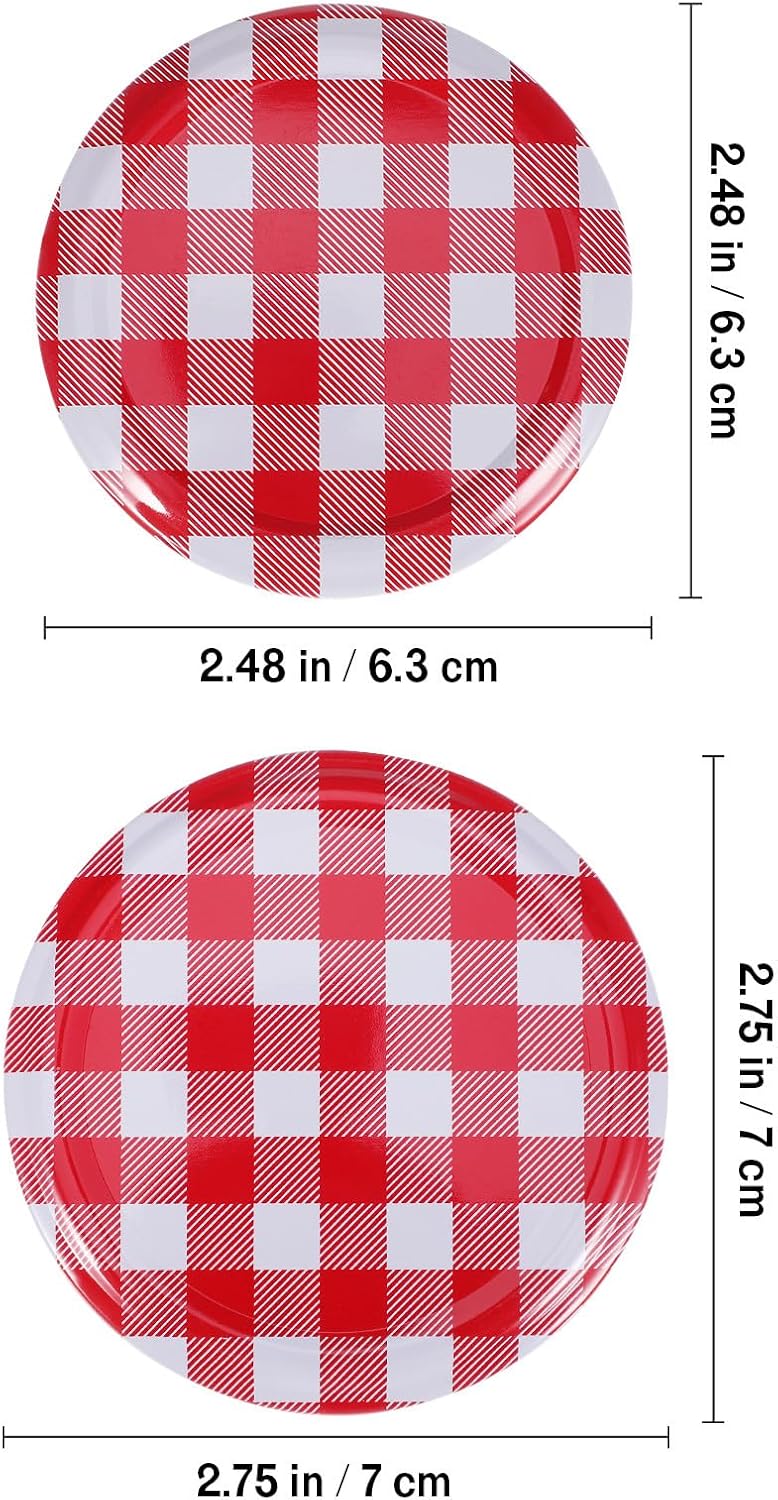 12 Pcs Red Wide Mouth Canning Jar Lids 70mm 63mm Reusable Bottle Covers Jar Seals for Home Canning and Preserving - Image 2