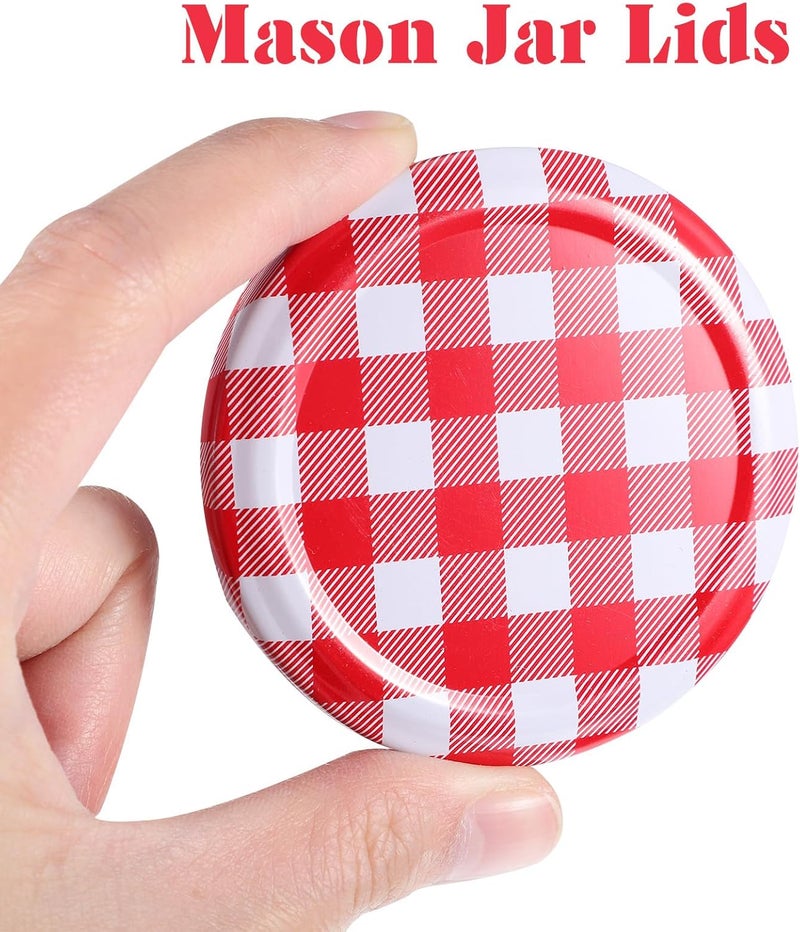 12 Pcs Red Wide Mouth Canning Jar Lids 70mm 63mm Reusable Bottle Covers Jar Seals for Home Canning and Preserving - Image 4
