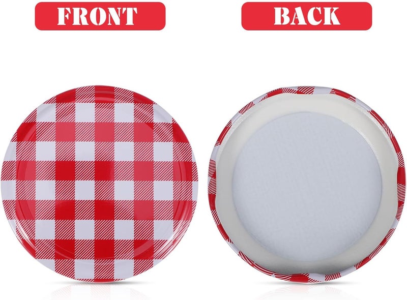 12 Pcs Red Wide Mouth Canning Jar Lids 70mm 63mm Reusable Bottle Covers Jar Seals for Home Canning and Preserving - Image 3