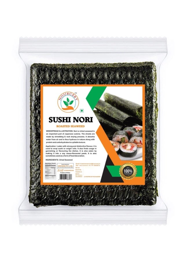 NOURCERY Sushi Nori Sheets, 10 Sheets / 30gm (Seaweed Stratum) - Image 1