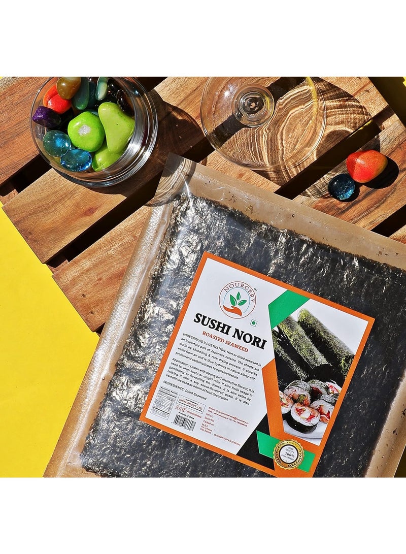 NOURCERY Sushi Nori Sheets, 10 Sheets / 30gm (Seaweed Stratum) - Image 2