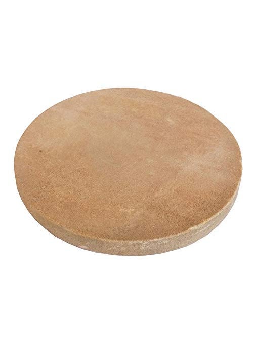 ROLIMOLI ROLIMOLI Rubbing Sandal Wood Round Stone Brown 7 in  - Image 1