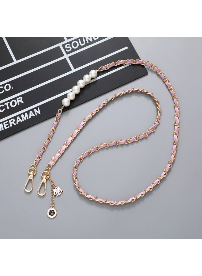 NIBEMINENT Beaded Phone Lanyard, Anti Lost Removable Wrist Strap,Striped Pearls Bracelet Pendant, Phone Keychain Lanyard