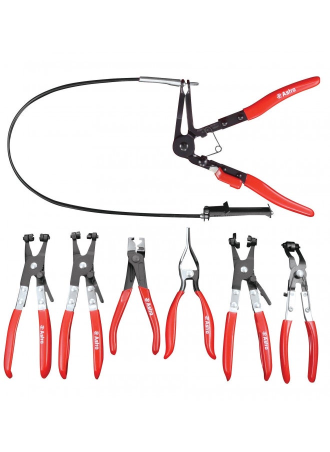 Astro Pneumatic Tool Astro 9406 Hose Clamp Plier Set - 7 Piece,Red  - Image 2