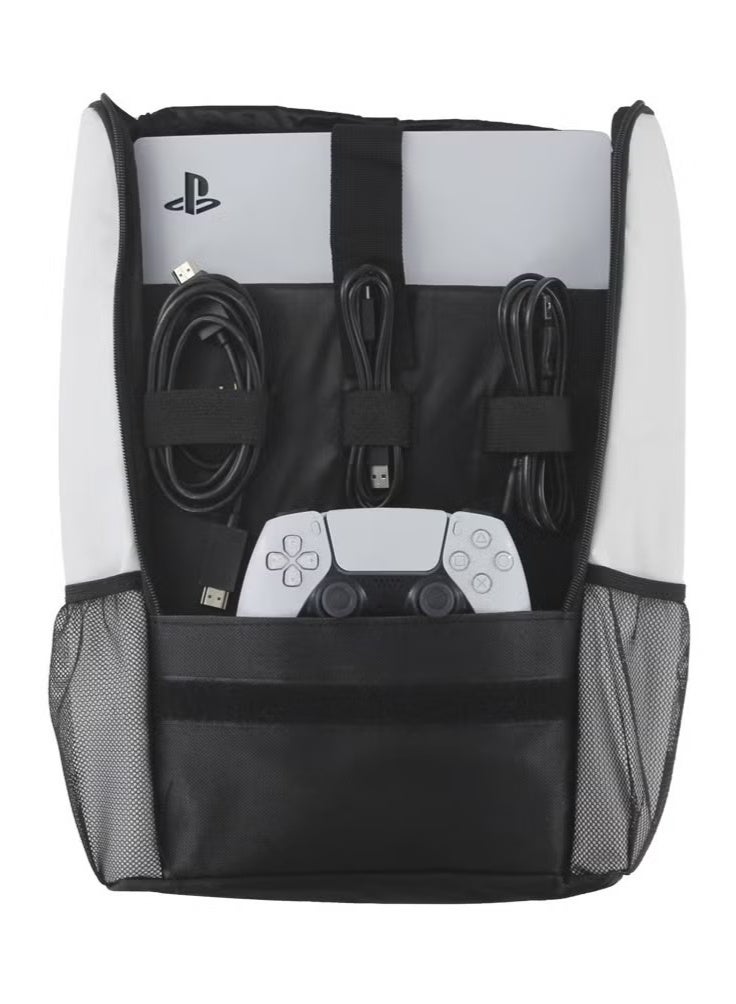 PS5 Game Console Backpack - Carrying Case for PS5 Suitable for Travel Suitcase Compatible with Playstation 5 Console and Accessories - PS5 Adjustable Handle Bag with Strap (Black) - Image 2