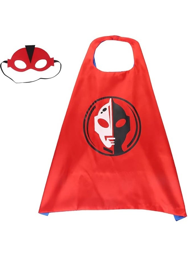 JCB CHIC عباءة وقناع هالوين للأطفال  - 70 * 70 سم  زي هالوين للأطفال – زي باتمان للأطفال مثالي لعيد الهالوين وحفلات التنكر والتقمص