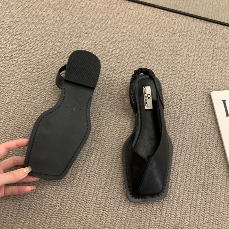 Flat Mules: Off-White Size 37 Elegant Fairy-Inspired Design - Square-Toe Silhouette Open-Toe Breathable Footwear for Casual Semi-Formal Summer Wear - Image 5