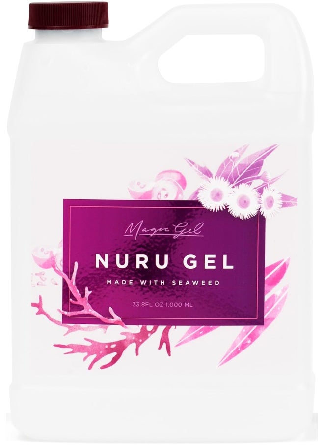 Magic Gel Magic Gel Nuru Massage Therapy Gel | Naturally Stain, Flavor and Fragrance Free | Ideal for Massage, Sore Muscles, Dry Skin | 33.8 Oz  - Image 1