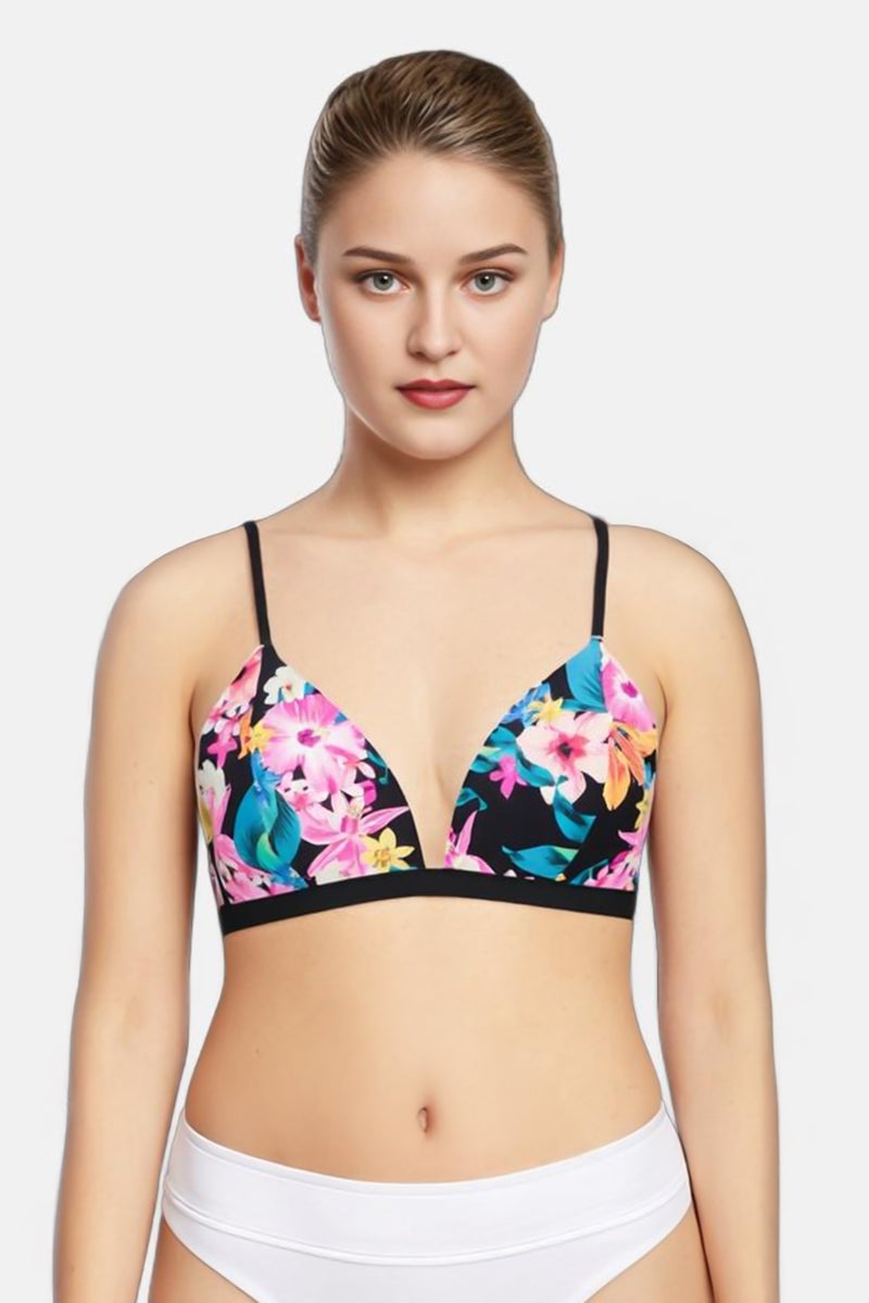 RIP CURL Women Floral Print Padded Bikini Top, Multicolor - Image 1