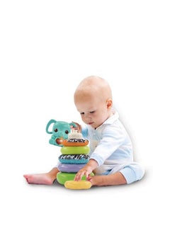 vtech Stack, Rattle And Link Elephant , Interactive And Developmental Toy With Sounds And Music, For Boys And Girls, Suitable For Ages 3 Months+  - Image 2