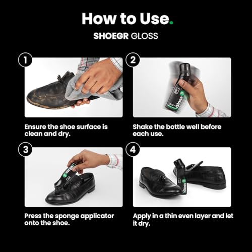 SHOEGR Gloss Natural Liquid Wax Shoe Polish | Leather Shoe Shiner for Instant Shine | Deep Care Liquid Polish for Smooth Leather Footwear - Image 4