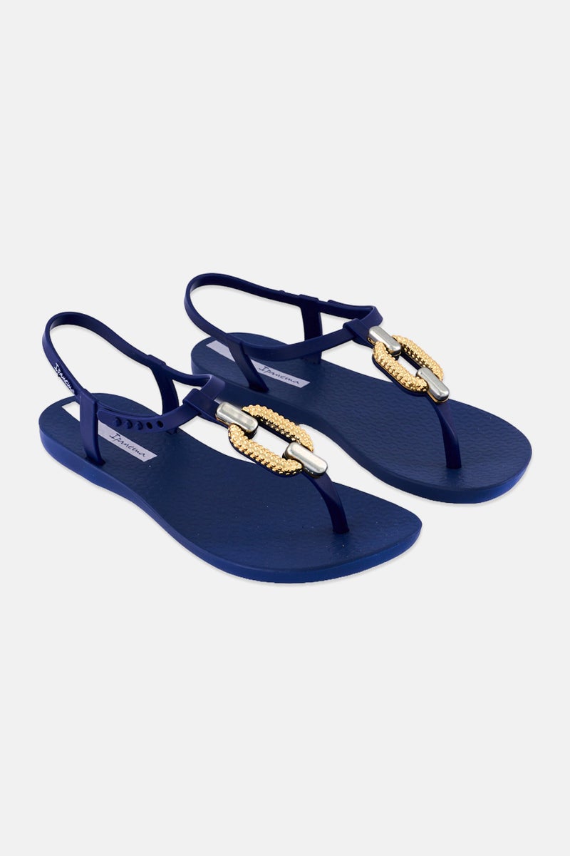 Ipanema Women Class Sparkle Adjustable Closure Sandals, Navy - Image 1