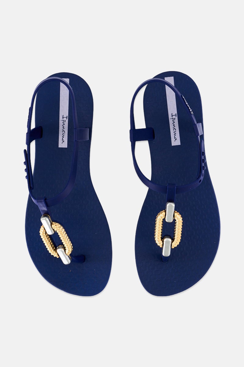 Ipanema Women Class Sparkle Adjustable Closure Sandals, Navy - Image 3