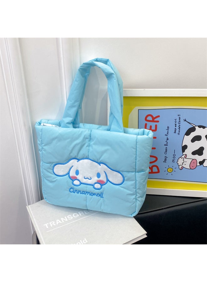 Cartoon Sanrio Down Cloth Handbag Cute Kuromi Tote Bag Meruti Shoulder Bag For Women-Color:Gui Dog On The Front (order In Multiples Of 5)-Height:36*28cm (minimum Order Of 5 Pieces Per Style) - Image 1
