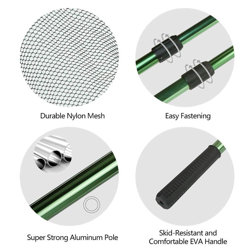 RESTCLOUD Fishing Landing Net with Telescoping Pole, Strong Aluminum Full Extended to 45 Inches - Image 2