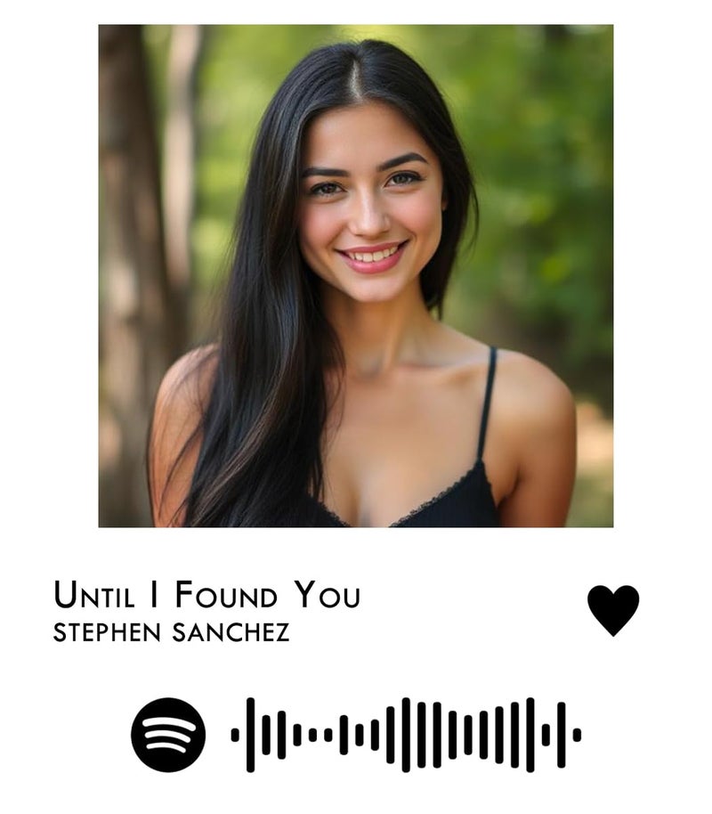 The Gift berry مغناطيس ثلاجة مخصص لرمز أغاني سبوتيفاي مع صورة | هدية موسيقية مخصصة للأزواج، الذكرى السنوية، عيد الميلاد | مغناطيس صورة بحجم 4x3.5 بوصة | أبيض - Image 2