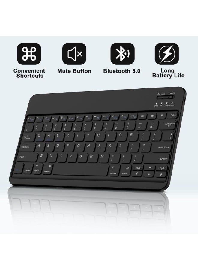 Bilingual Keyboard Case for iPad 10th Generation(2022,10.9 Inch)/ iPad 11th Generation(2025,11 inch), Detachable Wireless Keyboard Pencil Holder Slim Leather Smart Cover with Mouse - Image 4