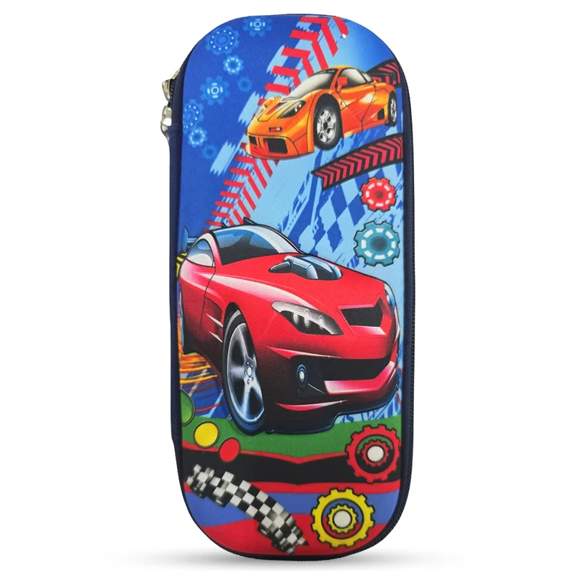 كوكوبي Cocobee Racing Pencil Case With Internal Mesh Pocket, Sturdy Build, Zipper Closure – Boys, 3+ Years, Multicolor