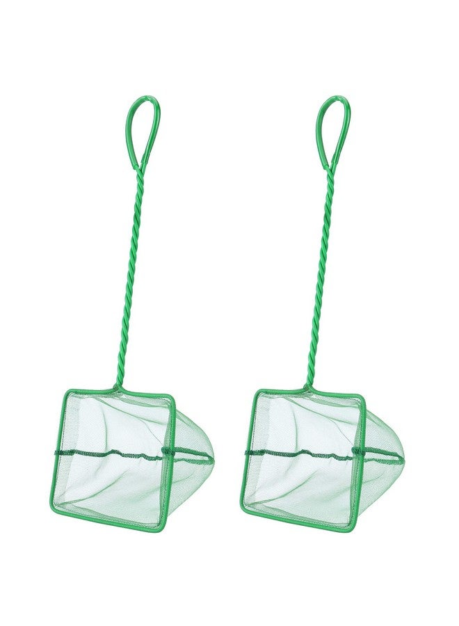 Mogoko 2 Pack Aquarium Net Fish Net, 5.0 Inch Fish Tank Net Large, Fine Mesh Aquarium Net with 10.0 Inch Long Plastic Handle for Fish Tank - Image 1