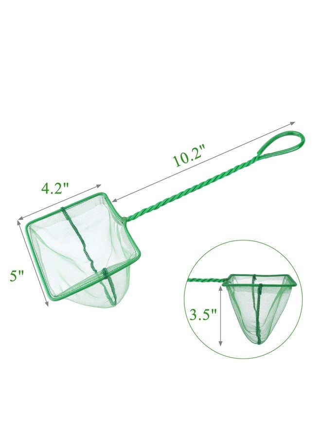 Mogoko 2 Pack Aquarium Net Fish Net, 5.0 Inch Fish Tank Net Large, Fine Mesh Aquarium Net with 10.0 Inch Long Plastic Handle for Fish Tank - Image 2