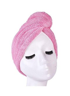 Generic Microfiber Hair Drying Towel Pink 65x25cm  - Image 1