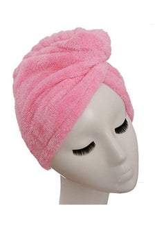 Generic Microfiber Hair Drying Towel Pink 65x25cm  - Image 2